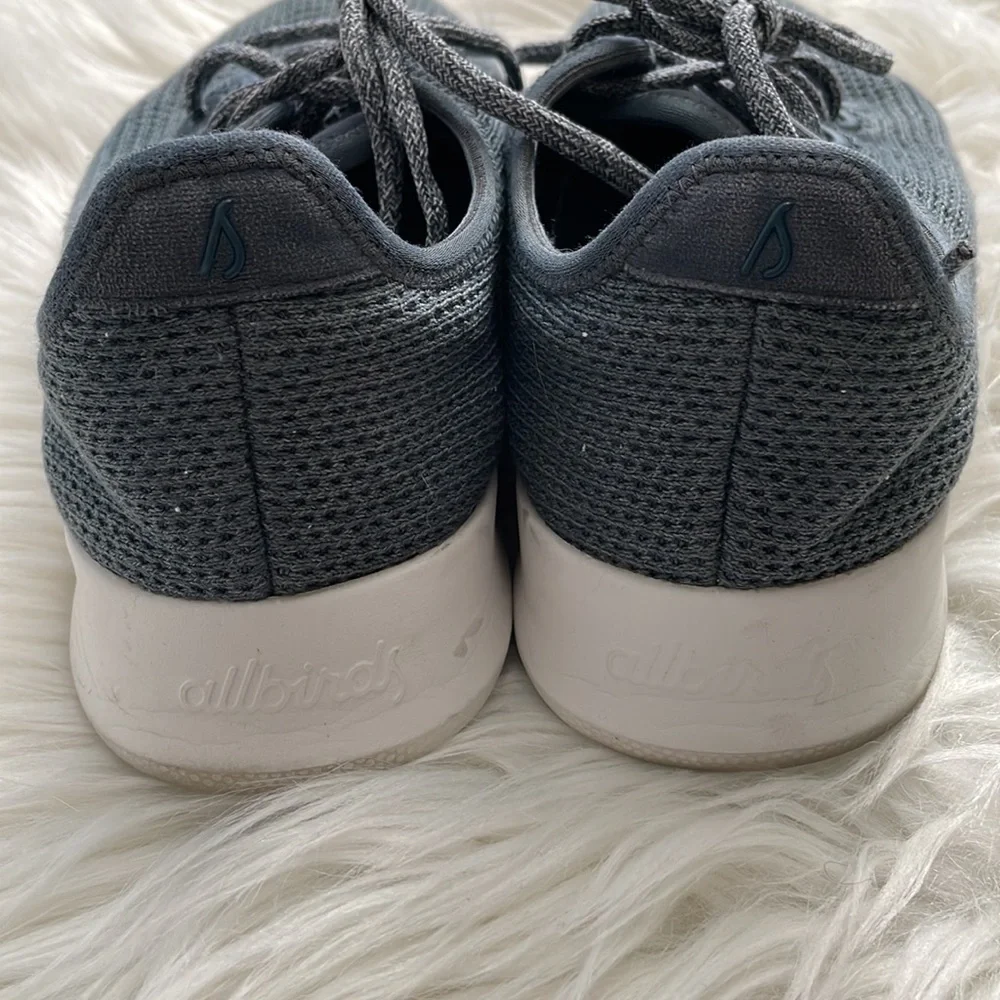 allbirds Men's Tree Runners Sneakers Marine Blue/White Sole 8